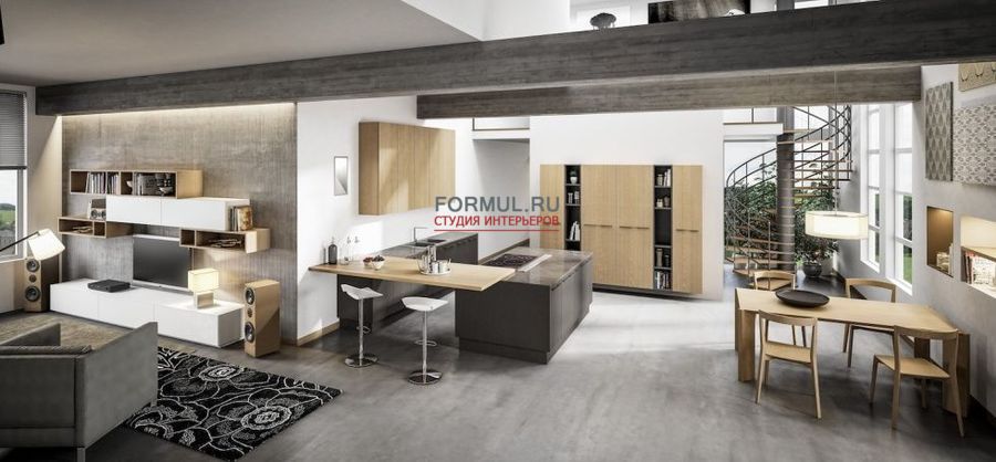 Кухня Berloni Plan rovere NATURAL